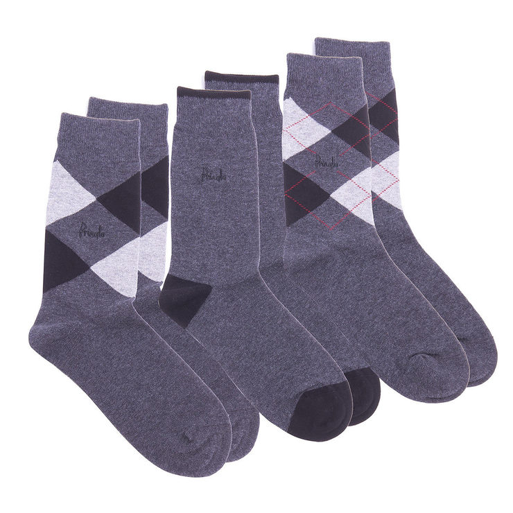 Pringle 2 x 3 Pack Waverly Men's Socks in Grey Costco UK