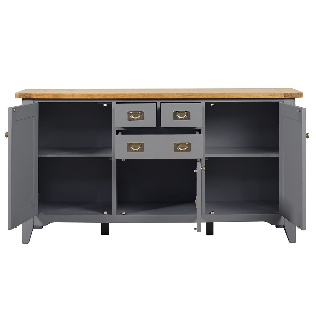Bordeaux Painted Taupe Large Wooden Sideboard Costco UK