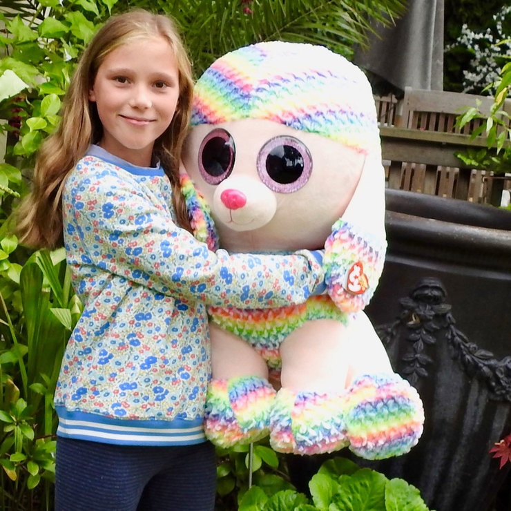 Ty Beanie Boo XL 25" (63.5cm) Rainbow Poodle Plush Collectable Toy (12+ Months) Ty Beanie Boo XL 25" (63.5cm) Rainbow Poodle Plush Collectable Toy (12+ Months)