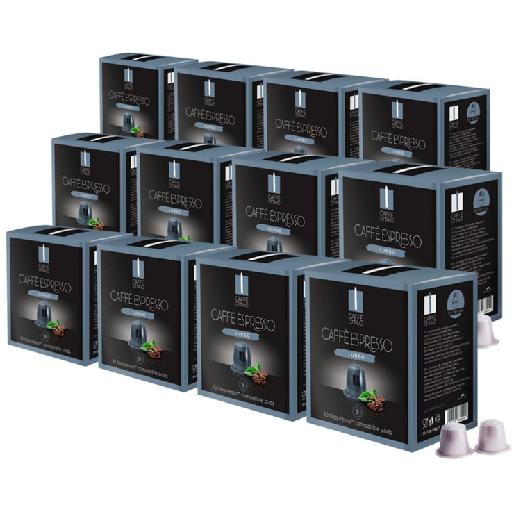 Caffe Ottavo Nespresso Compatible 120 Coffee Pods, Lungo Costco UK