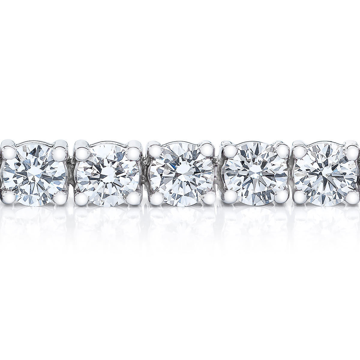 4.00ctw Round Brilliant Cut Diamond Tennis Bracelet, 18ct White Gold