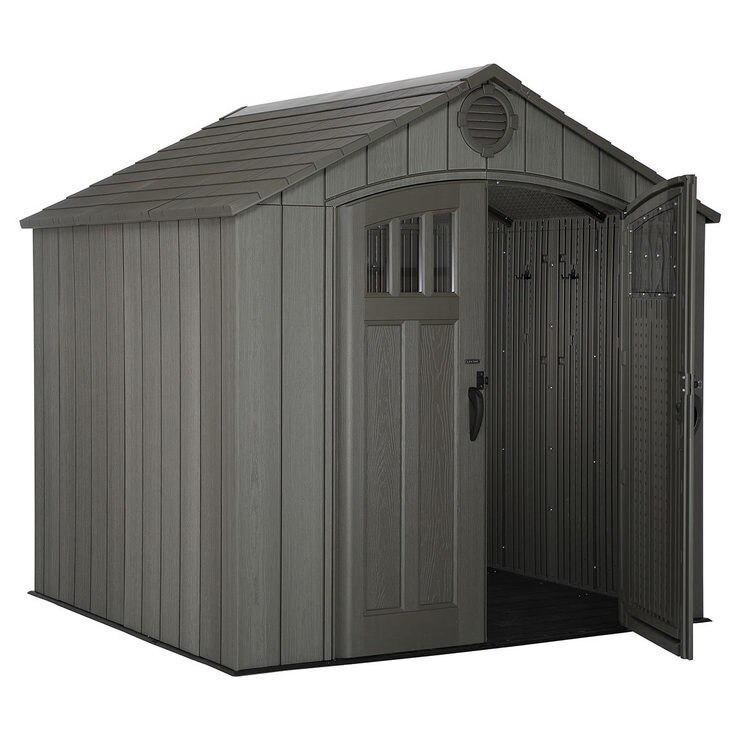 Lifetime 8ft x 7ft 5" (2.4 x 2.3m) Simulated Wood Look Storage Shed