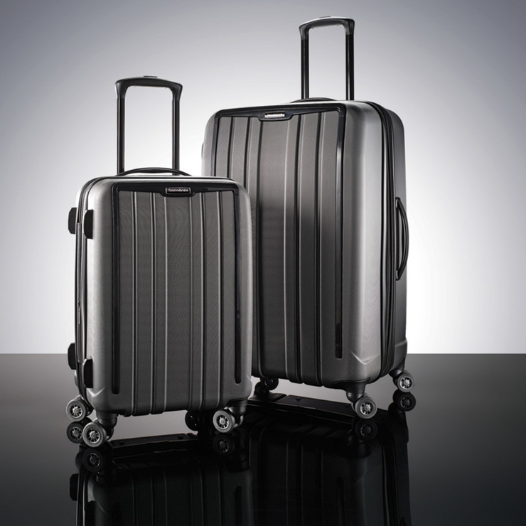 Samsonite ExoFrame 2 Piece Luggage Set in Charcoal | Costco UK