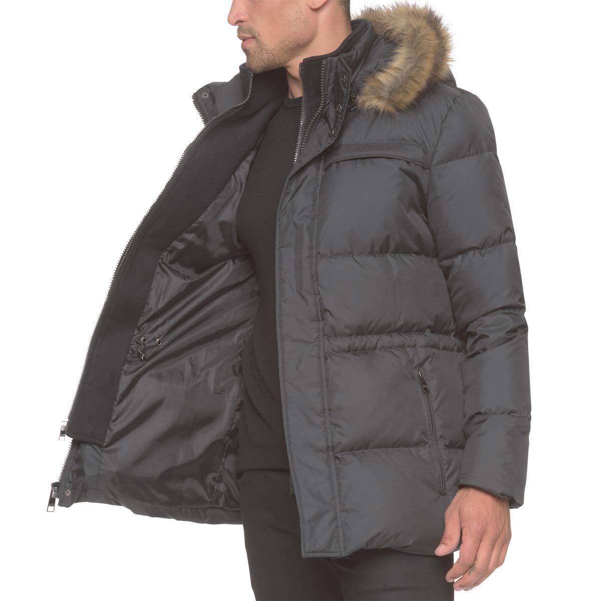 Marc New York Mens Quilted Jacket in Jet Black Small Costco UK