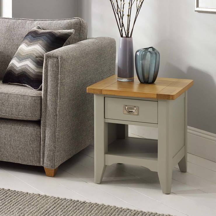grey oak lamp table
