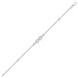 0.23ctw Round Brilliant Cut Diamond Infinity Bracelet, 18ct White Gold