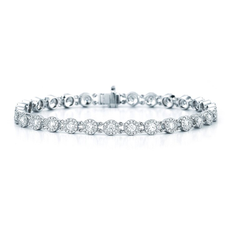2.20ctw Round Brilliant Cut Diamond Bracelet, 18ct White Gold Costco UK