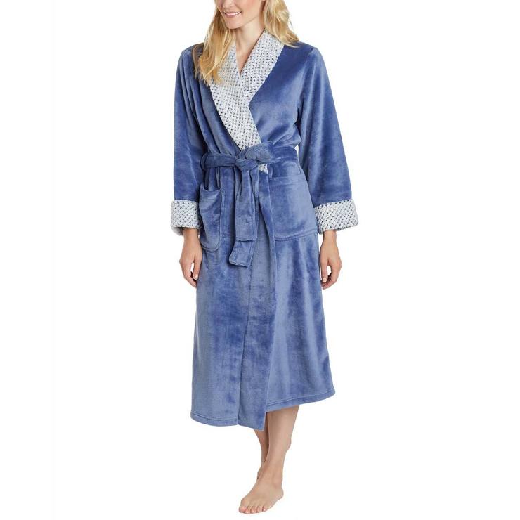 Carole Hochman Women's Plush Robe in Sapphire, Small Costco UK