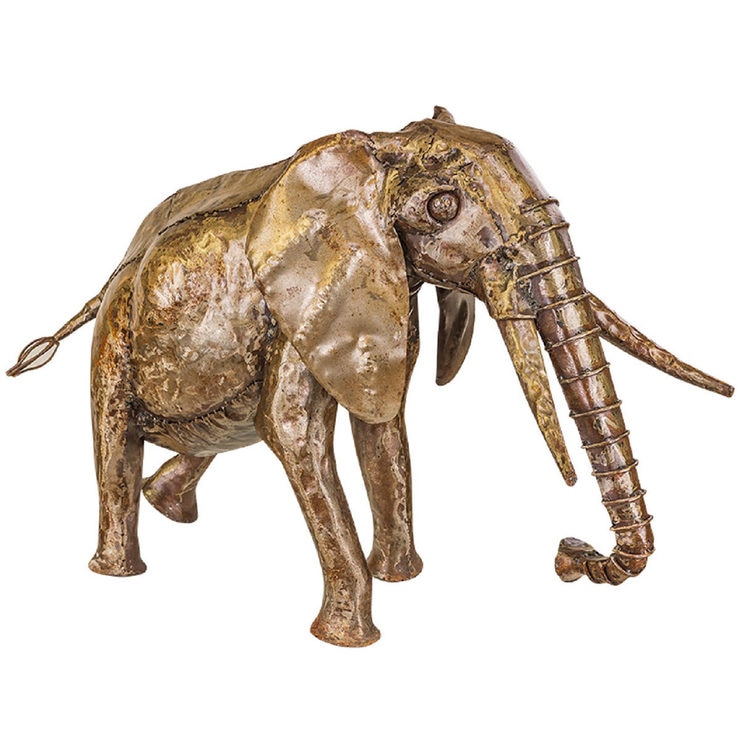 Pangea 2ft Elephant Ornamental Metal Structure - Baby