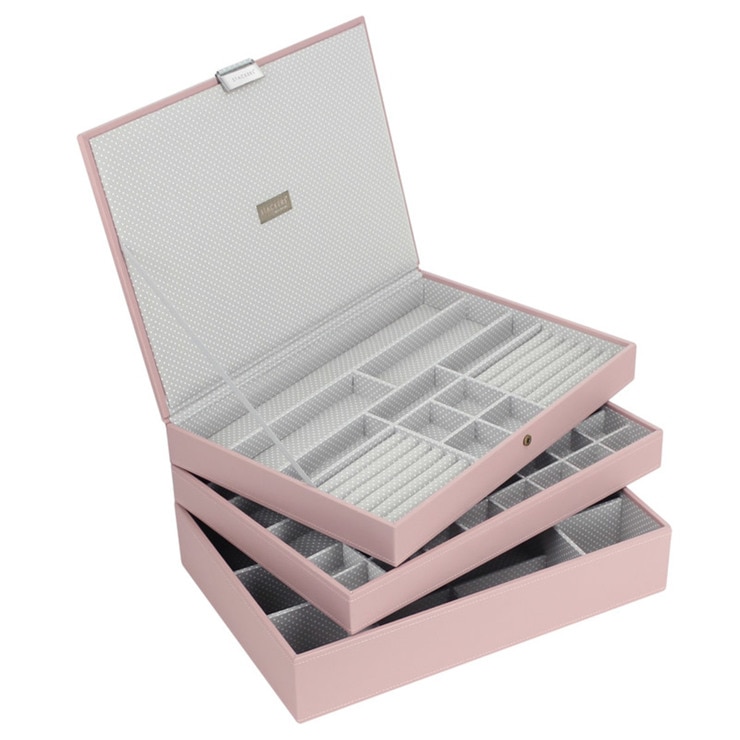 Stackers Supersize Jewellery Box Set with Accessories, Soft Pink