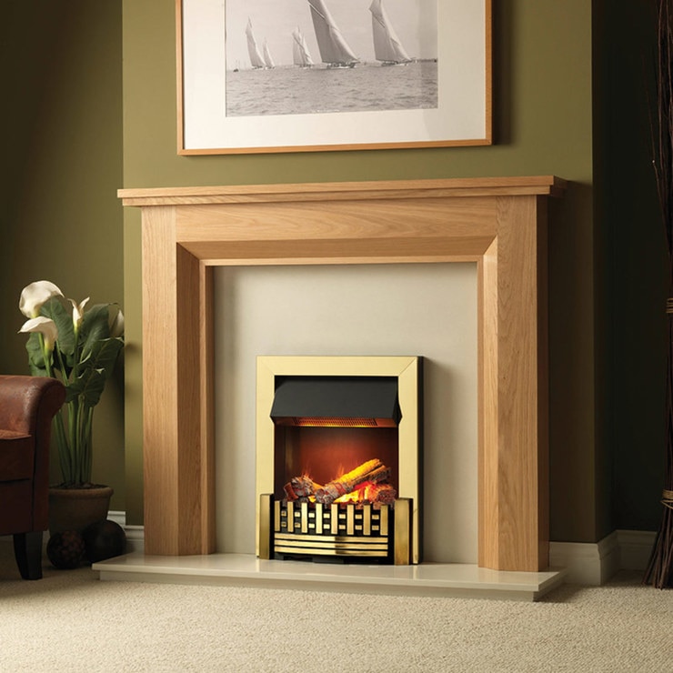 Dimplex Mansfield 2kW Brass Optimyst Electric Inset Fire Costco UK