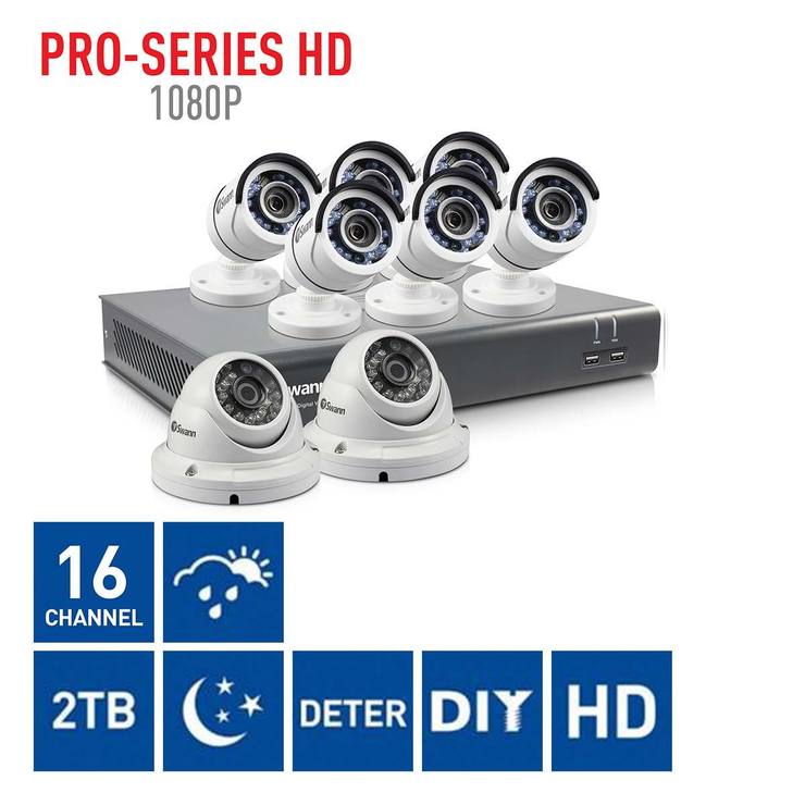 Swann DVR164575 16 Channel Digital Video Recorder with 6 x PROT852