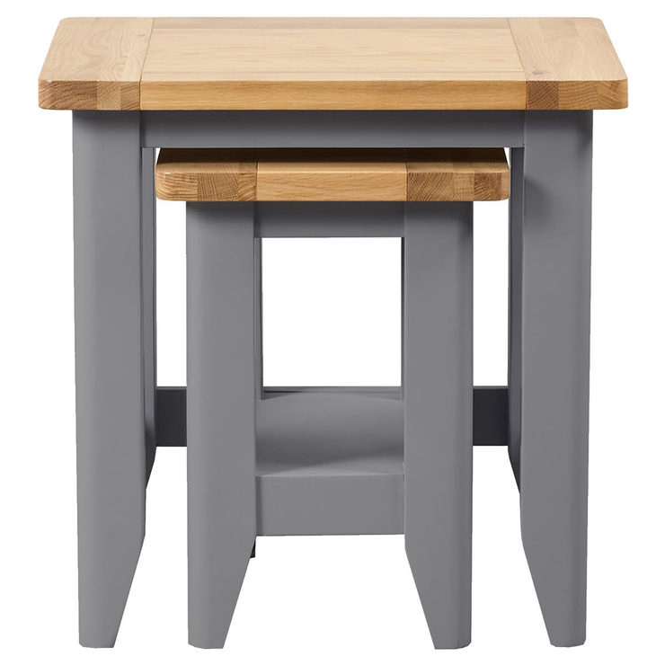 Bordeaux Painted Taupe Nest of 2 Tables Costco UK