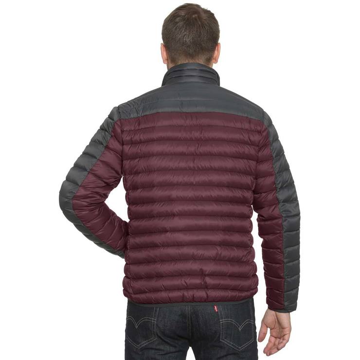 Gerry Men's Light Weight Sweater Down Jacket, Slate / Wine Small