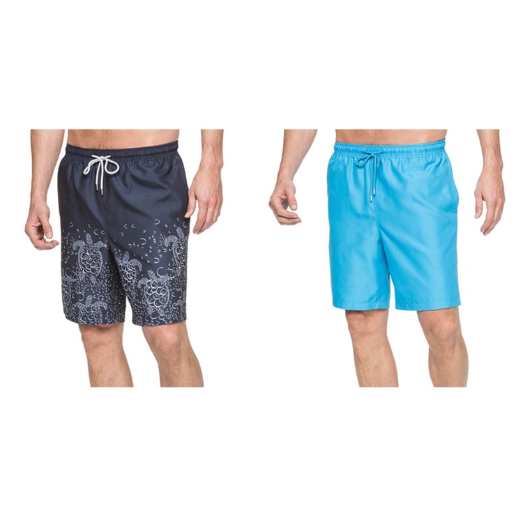 Kirkland Signature Men's Swim Shorts Tidal 2 Pack Small Costco UK