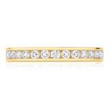 1.00ctw Round Brilliant Cut Diamond Eternity Ring, 18ct Yellow Gold - Size L