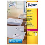 Avery Address Labels 38.1 x 63.5mm, L7160-500, Pack of 10,500