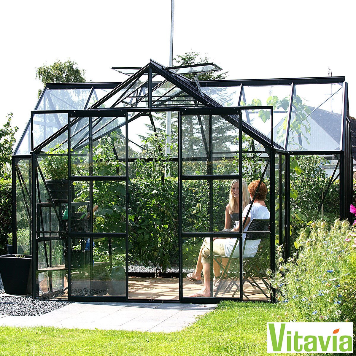 Installed Vitavia Nevada 12ft 6 X 12ft 6 3 8 X 3 8 M Greenhouse Package Costco Uk