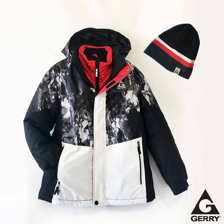 Gerry Boy's 3 in 1 Jacket in Black and Red, Large Costco UK