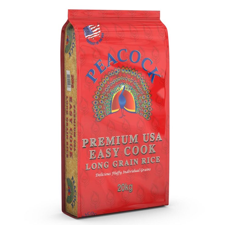 Peacock Premium USA Easy Cook Long Grain Rice, 20kg Costco UK