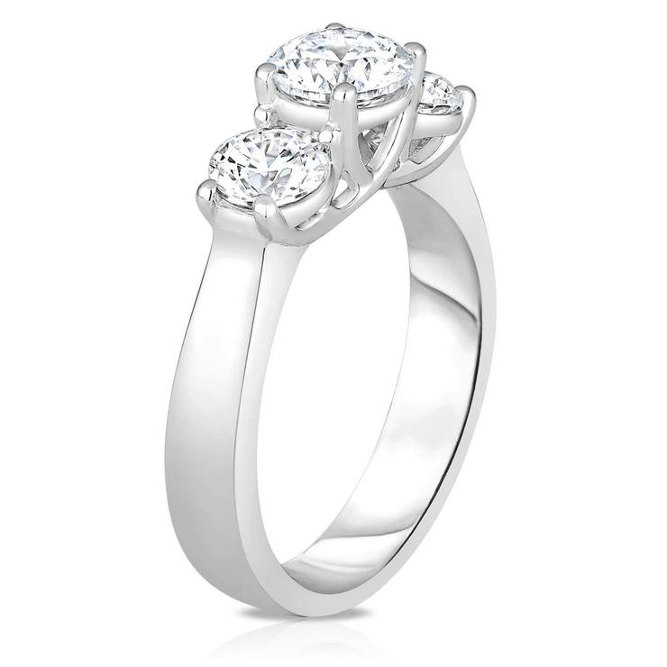 2.00ctw Round Brilliant Cut Diamond 3 Stone Ring, Platinum 2.00ctw Round Brilliant Cut Diamond 3 Stone Ring, Platinum