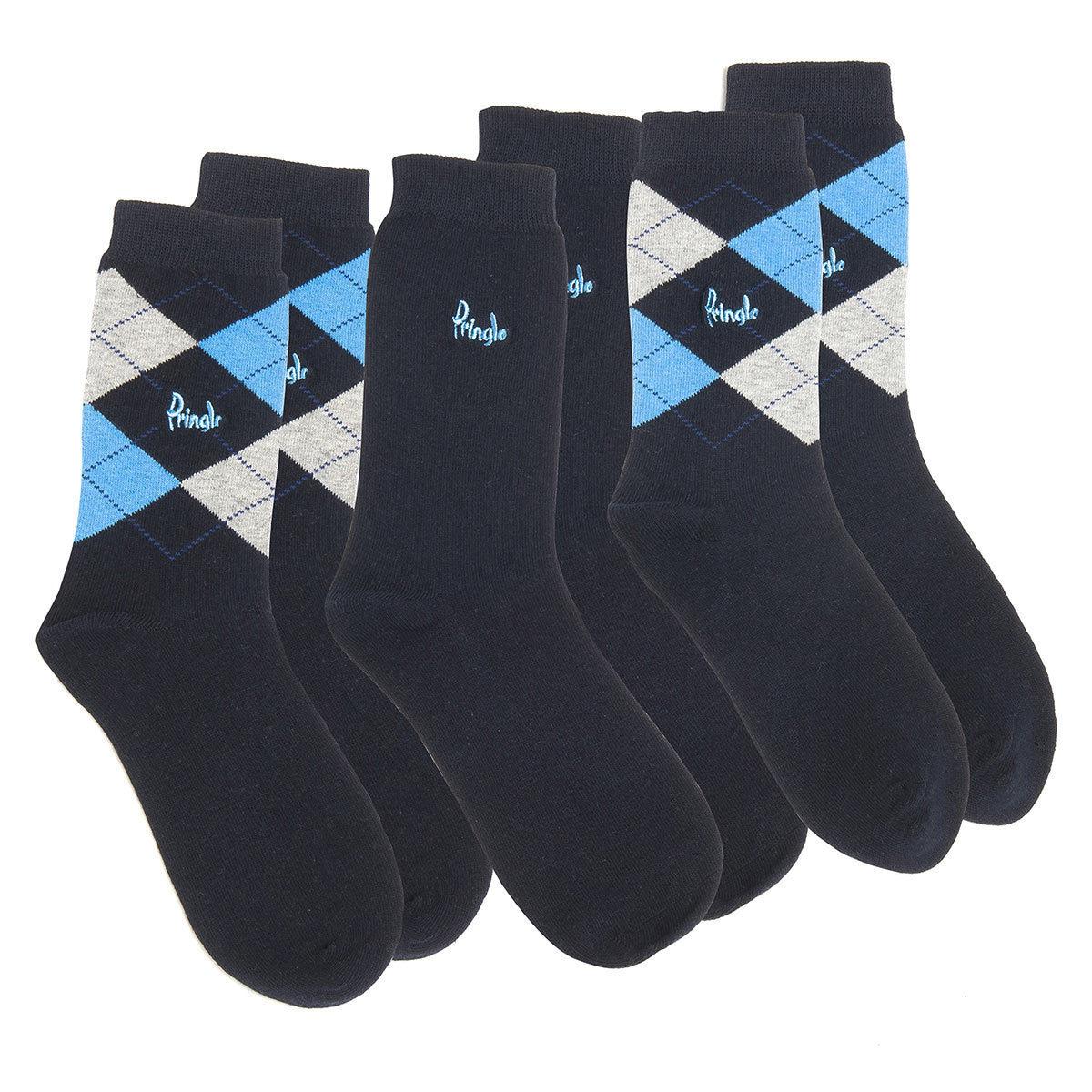 Pringle 2 x 3 Pack Louise Women's Socks in Navy