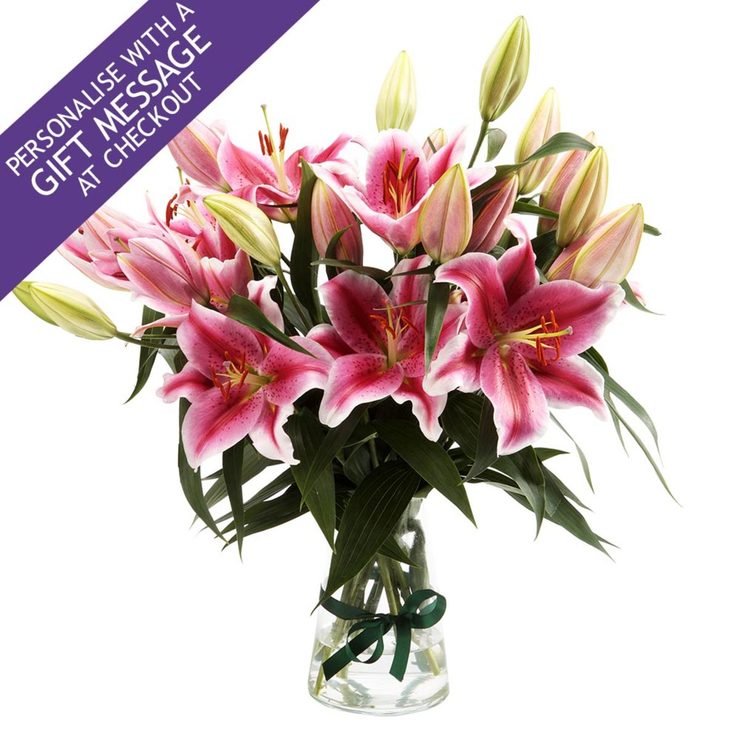 12 Stem Premium Oriental Lily Bouquet Costco UK