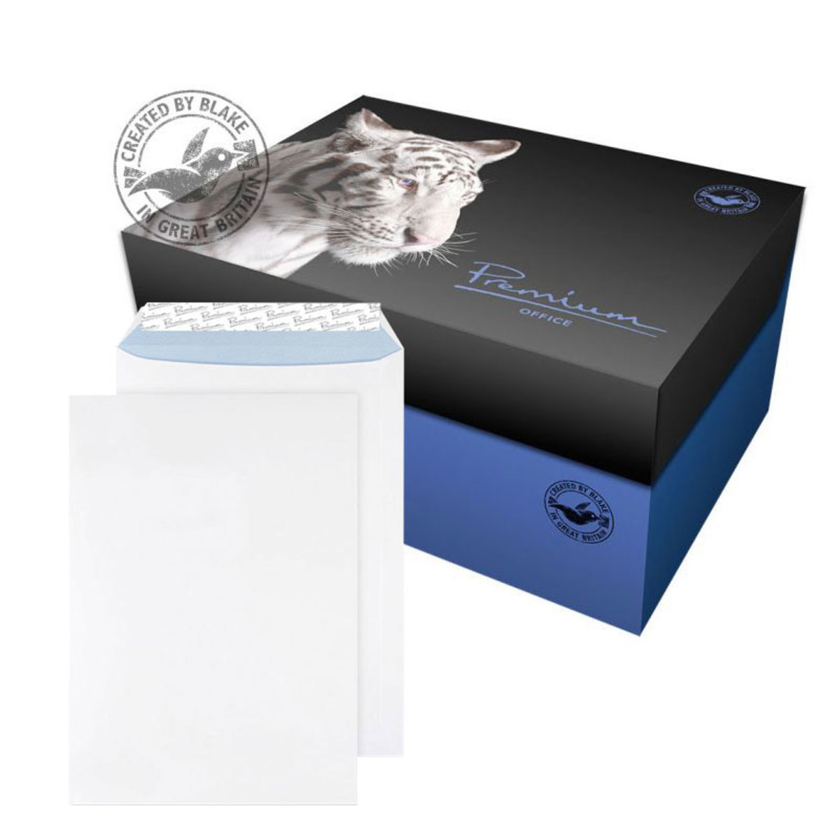 Blake Premium C4 Plain Peel & Seal Ultra White 120gsm Pocket Envelopes - Pack of 250