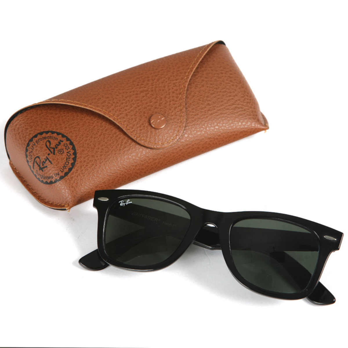 Ray-Ban Original Wayfarer Black Sunglasses with Green Lenses, RB2140 901