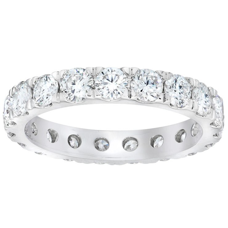 2.00ctw Round Brilliant Cut Claw Set Diamond Eternity Ring