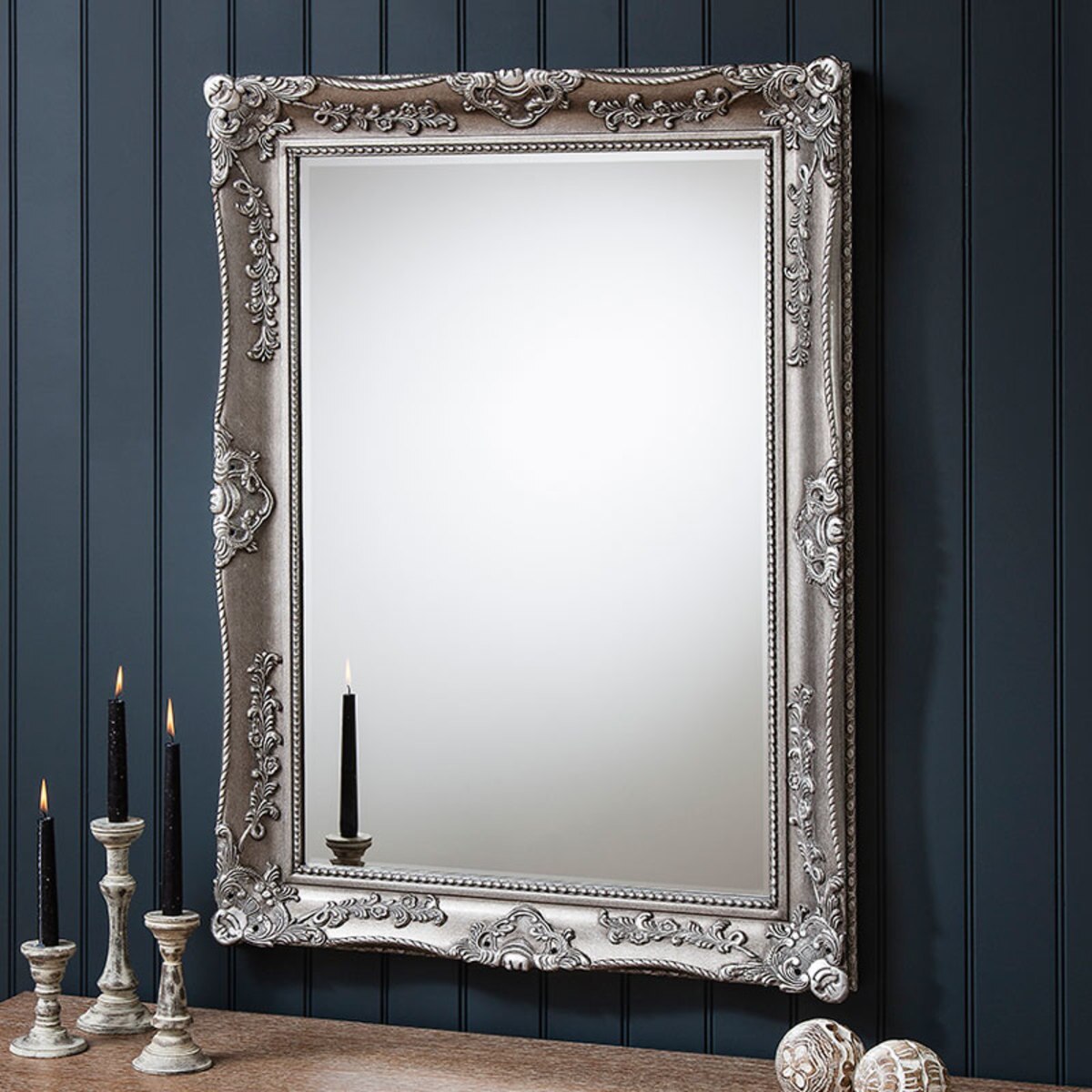 Gallery Stowe Rectangle Mirror, 99 x 79cm in Silver Costco UK