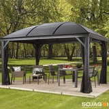 Sojag Moreno 10ft x 14ft (3.04 x 4.26m) Aluminium Frame Sun Shelter with Galvanised Steel Roof + Insect Netting