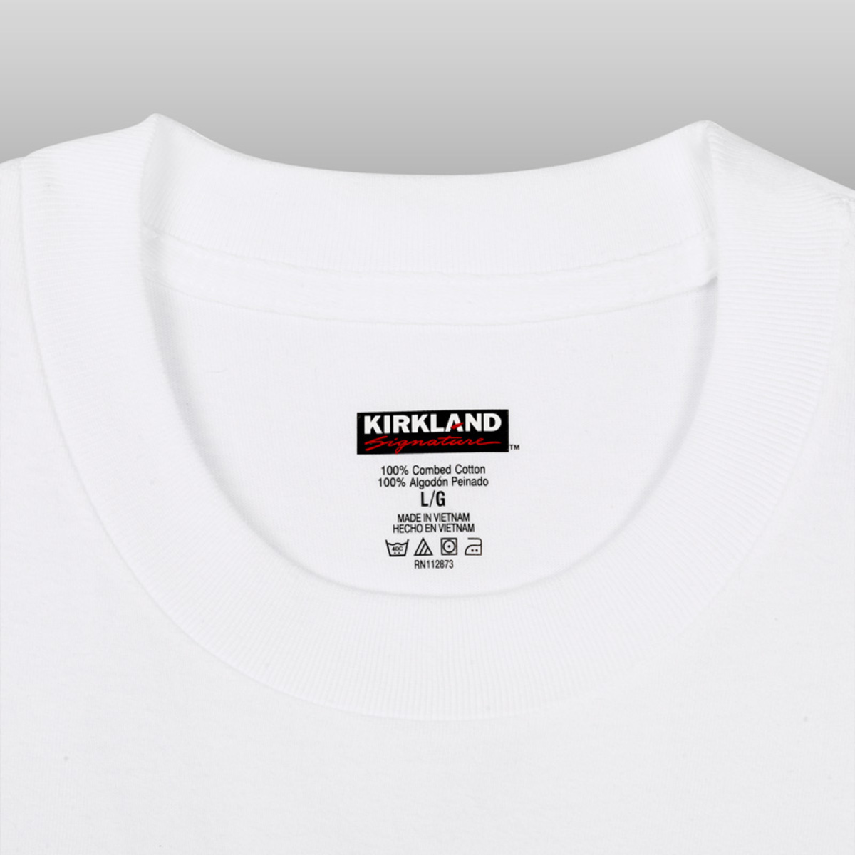 12 Pack Kirkland Signature Men's Crew Neck T-Shirts 100% Cotton Tagless ...