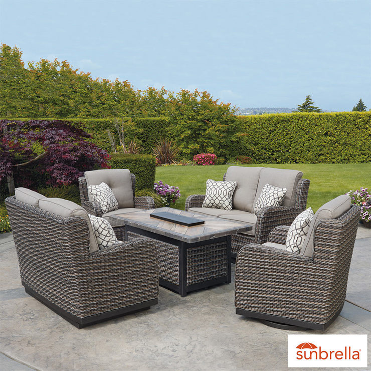 5 Woven Fireplace Chat Set Sunbrella 28 Images Agio