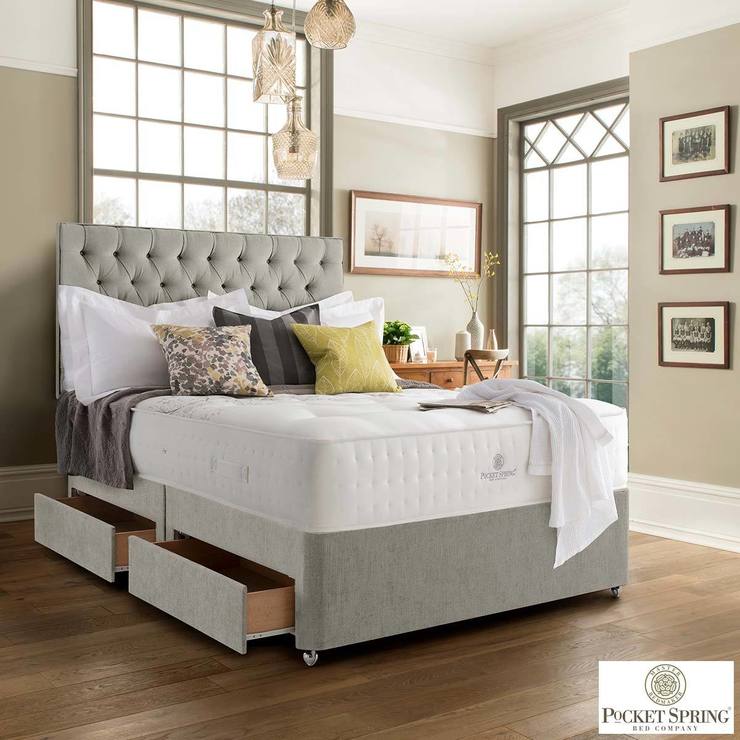 Pocket Spring Bed Company Netherfield Natural Double Divan Set Pocket Spring Bed Company Netherfield Natural Double Divan Set With 4 Drawers