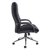 Derby Leather Faced Executive Chair in Black