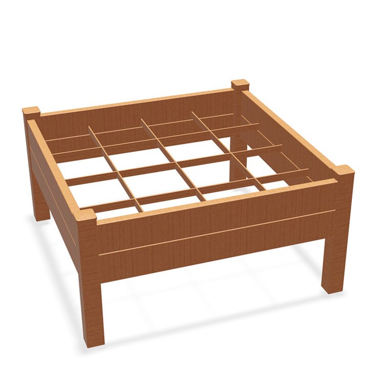 Vita 120 x 120 cm Composite Garden Bed with GroGrid Costco UK