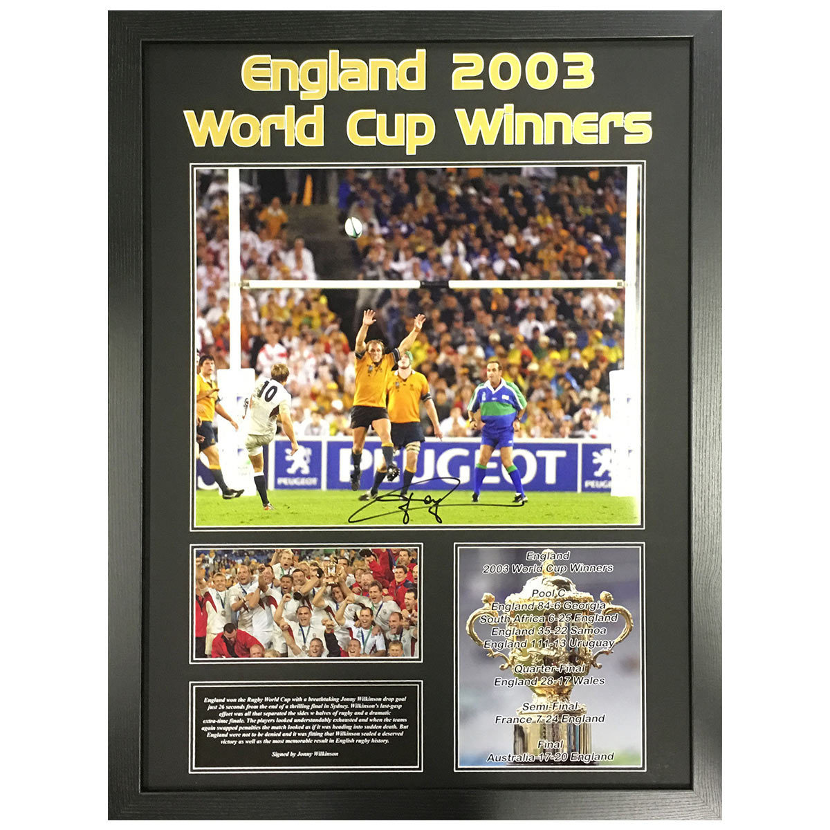 Jonny Wilkinson Signed Framed Photograph