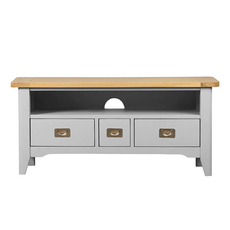 Bordeaux Painted Light Grey TV Stand For TVs Up To 49" Costco UK