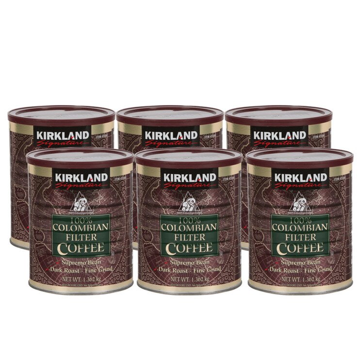 Kirkland Signature 100 Colombian Ground Filter Coffee, 6