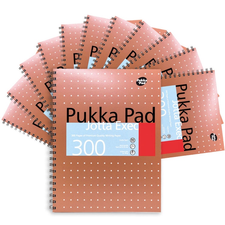 Pukka Pads A4 Wirebound Executive Jotta 80gsm 300 pages Pack of 12 Pads Costco UK