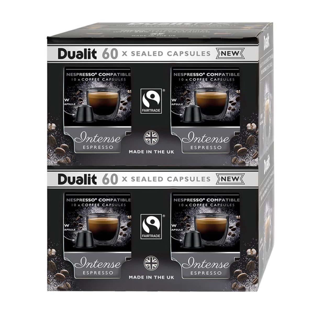 Dualit Nespresso Compatible Intense Espresso Coffee Pods, 120 servings