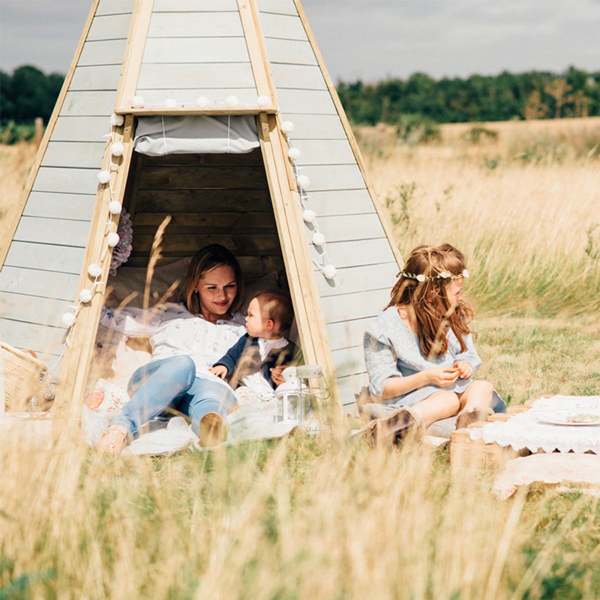 Plum (2.3m) Great Wooden Teepee Hideaway (3+ Years)