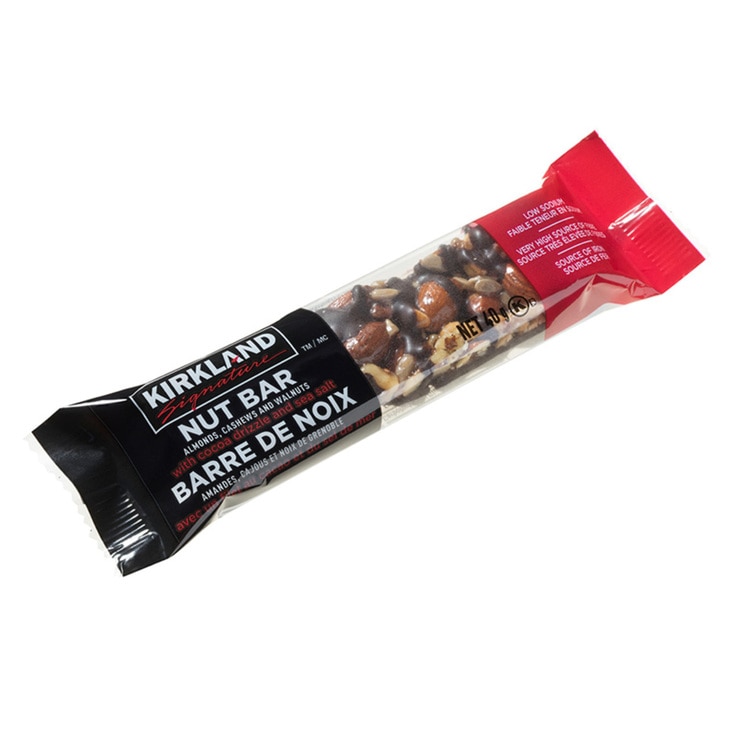 Kirkland Signature Nut Bars with Cocoa Drizzle and Sea Salt, 24 x 40g