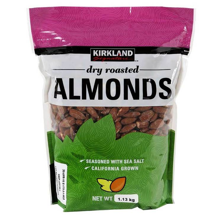 Kirkland Signature Dry Roasted Almonds, 1.13kg Costco UK