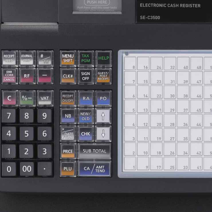 Casio Cash Register Black SEC3500MD Cash Registers Printers