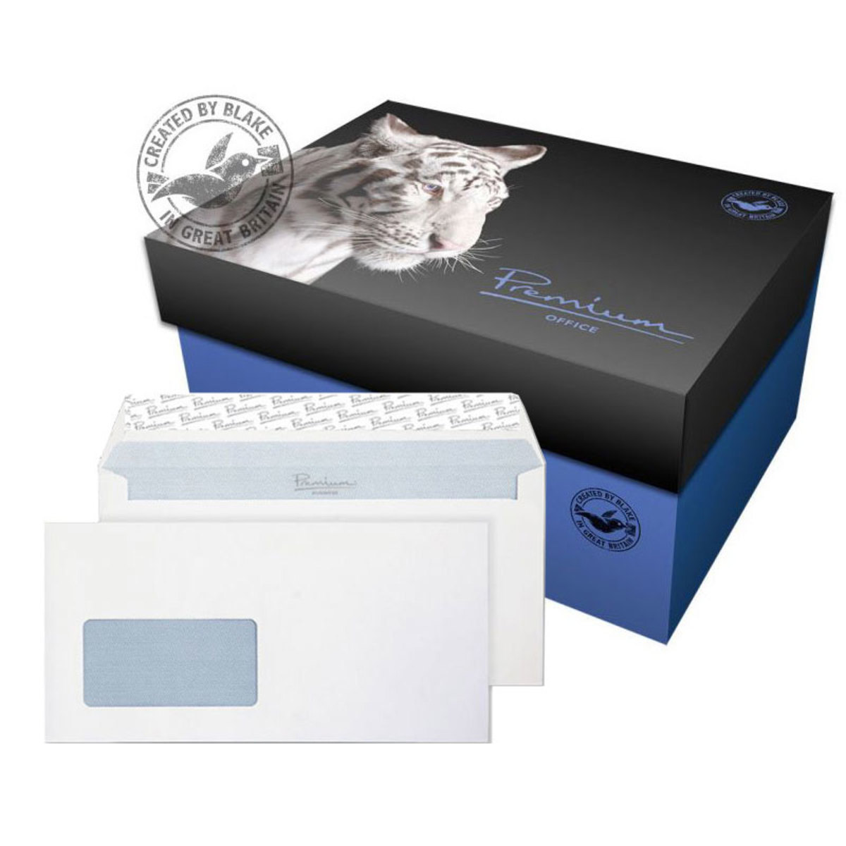 Blake Premium DL Windowed Peel & Seal Ultra White 120gsm Wallet Envelopes - Pack of 500