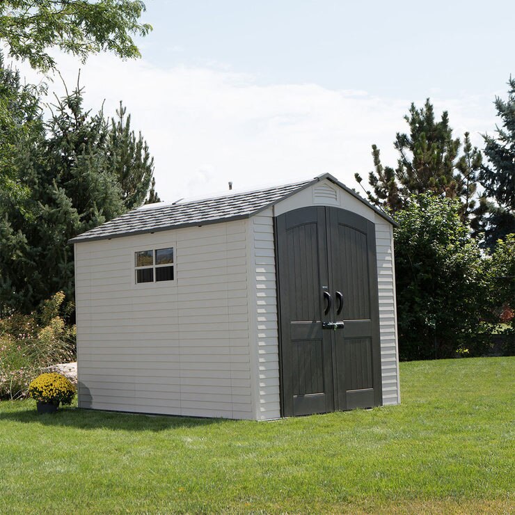 Lifetime 7ft x 9ft 5" (2.1 x 2.8m) Outdoor Storage Shed with Windows Costco UK