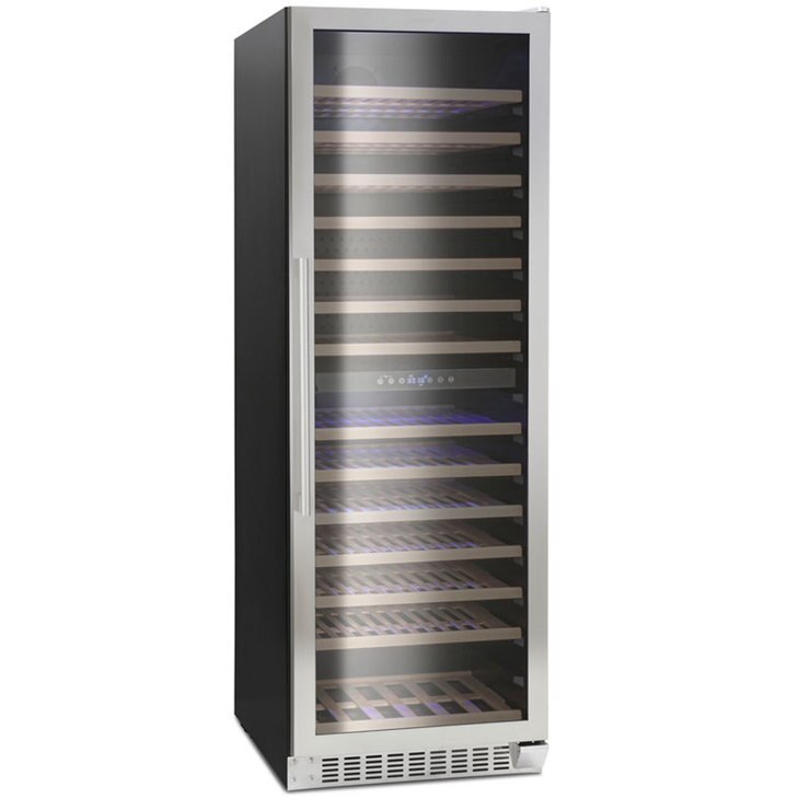 Montpellier Ws166ddx 166 Bottle Dual Zone Wine Cooler In Montpellier Ws166ddx 166 Bottle Dual Zone Wine Cooler In Stainless Steel