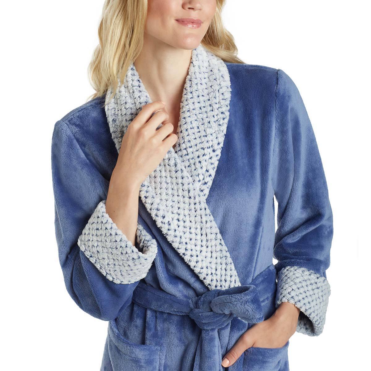 Carole Hochman Women's Plush Robe in Sapphire, Small Costco UK